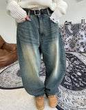 Eddie Flame Curved Denim Pants