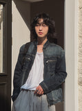 Undead China Neck Denim Jacket