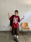 [unisex] Lyusao Sporty Printing Over Short Sleeve Tee