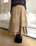 Erin Layered Flare Long Skirt