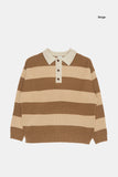 Junior rugby over knit collar shirt