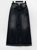 Seoet Denim Long Skirt