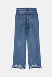 Bega rough crop bootcut denim pants