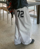 Maom Embroidered Banding Training Brushed Pants