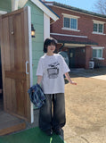 [unisex] Menk Vintage Printing Over Short Sleeve Tee