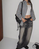 Shirtle Washing Blue Wide Denim Pants