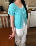 Meku Knit Short Sleeve Cardigan