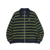 STRIPE KNIT BLOUSON