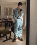 Royce Studded Wide Denim Pants