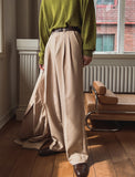 Comfort two-tuck wide slacks