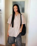 [MADE] Vines Stripe See-through Short Sleeve Shirt