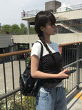 Muu Dot Shirring Frill Top