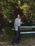Sunday linen two-tuck wide pants