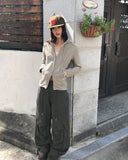 [MADE] Cumming Lace Cut Pocket Two-Way Long Sleeve Hooded Zip-Up