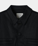 BLACK COATING DENIM TRUCKER