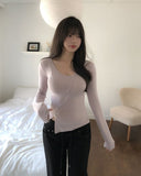 Hiko Unbalanced Button Zipper Long Sleeve