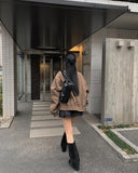 Dezo Black Denim Pleated Skirt