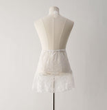 Lean Halter Lace Layered Frill Sleeveless