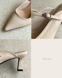 Elfinnu Strap Stiletto Mule Shoes