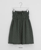 Itpur Flower Banding Peach Fuzz Frill Midi Skirt