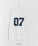 Tomt Number Printing Over Short Sleeve Tee