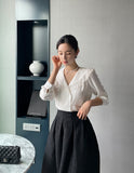 Moen frill lace blouse