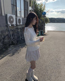 Kur Suede Tiered Mini Skirt