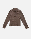 Velour tie stripe shirt