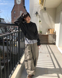 Kenu Cutout Balloon Wide Cotton Pants