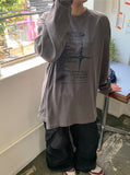 [unisex] Brand Pigment Print Long Sleeve T-Shirt