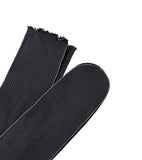 Ribbed Ruffle Line High Knee Socks