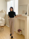 Easy Fit Banding Straight Slacks Pants