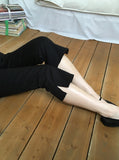 Harley Basic Slit Capri Pants