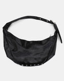 Retained eyelet leather cross shoulder bag