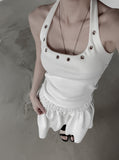 Terre Eyelet Halter Sleeveless