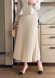Devella Pleat Banding Long Skirt