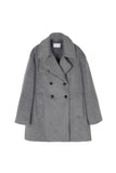 Riven high neck half coat