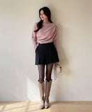 Geloa Brushed Pleats Culotte Skirt Pants