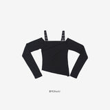Gency Unbalanced Crop Off Shoulder
