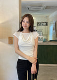 Soel Halterneck Layered Cap Sleeve T-shirt