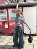 Ito Double Pocket Cutout Washing Wide Denim Pants