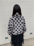 Ratmaru Dot Fleece Zip-Up Jumper