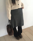 Baean Knit Banding Midi Skirt