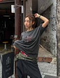 Crack star vintage pigment short sleeves