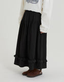 [BAONHAUS] Showcon Frill Long Skirt