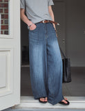Woody Linen Balloon Denim Pants
