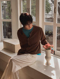 Leaf Crop Knit Cardigan