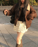 Zile Tiered Mini Skirt