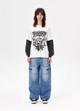 FATIGUE ZIP DENIM PANT