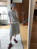 DOUBLE ♡ HALF HOOD T